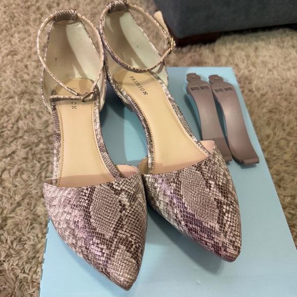 Pashion Footwear Shoes - Pashion Footwear v1.0 Snakeskin Leather D’Orsay Convertible Heels